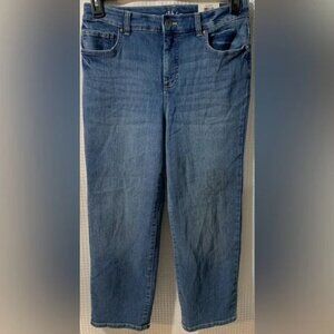 NWT 4 Style & Co Blue High Rise Cropped Capri Jeans